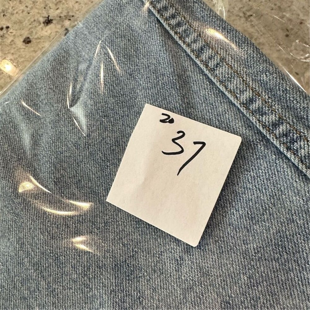 Sandro Paris Monaco Pearl Star Embellished Patch Jeans Womens 25" Blue Light - Picture 11 of 11